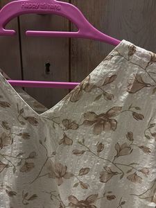 Floral Print V-Neck Tunic Top