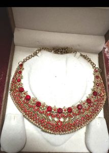 Stunning Red Indian Necklace Unused
