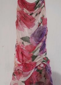 Floral Ruched Mini Dress