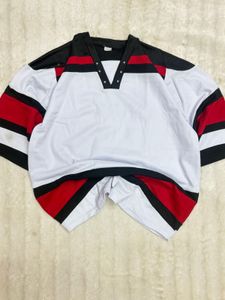 Men's Hockey Jersey White Red Black