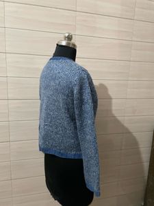 Pintresty 🌸Blue Patchwork Knit Cardigan