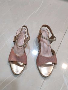 Stylish Rose Gold Block Heels