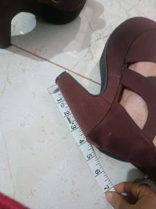 Burgundy Heeled Sandals