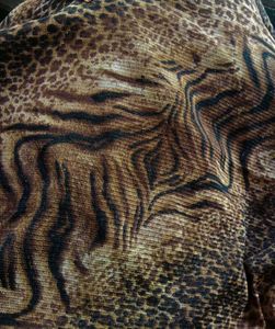 Vintage Leopard Print Mesh Top