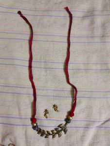 Bohemian Leaf Necklace &amp; Earring Set
