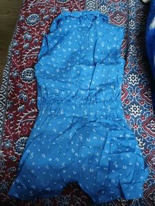 Blue Floral Romper for Girls