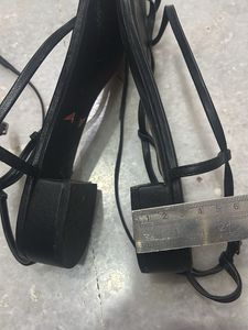Stylish Black Strappy 1” heel Sandals