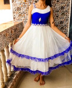 Blue &amp; White Princess Frock