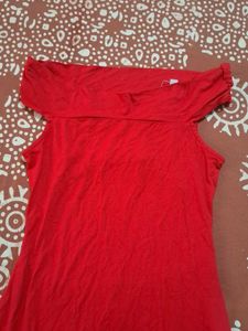 Vibrant Red Casual Dress