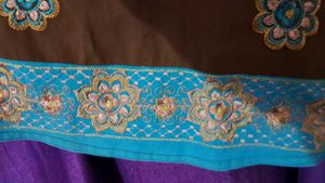 kurti with double color long duppata