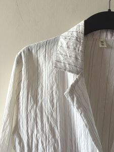 White Striped Light Blazer