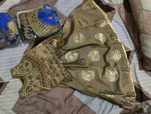 Elegant Green Embroidered Lehenga Skirt