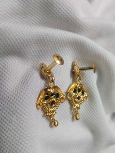 Elegant Gold-toned Traditional Earrings