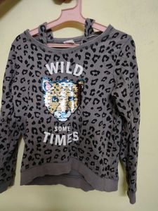 Wild Leopard Print Sequins Top