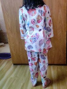 Unique Print Blazer crop top &amp; Pants Set