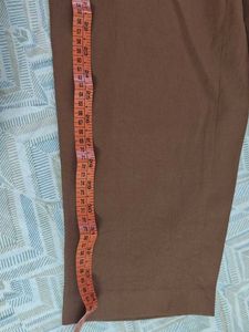 Women's Brown Cropped Wide-Leg Pants