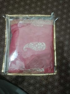 Pink Paisley Saree
