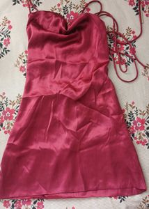 Satin Mini Slip Dress (free delievery)