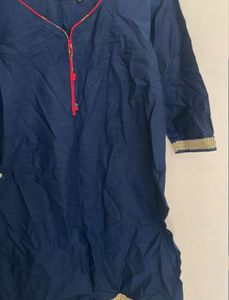 Kurta Salwar Set Elegant Navy Blue