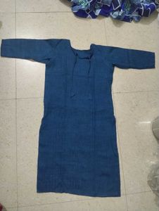 Blue Striped Cotton Kurta