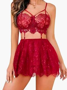 maroon Lace Lingerie