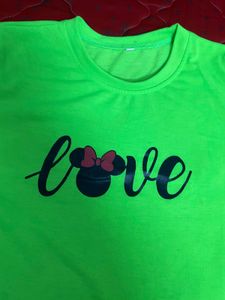 Bright Green "Love" T-Shirt