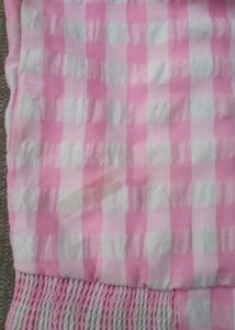 Cute Girls' Pink Checkered Outfit