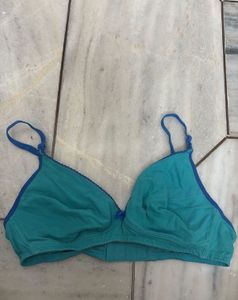 Teal Cotton Bra &amp; Panty Set