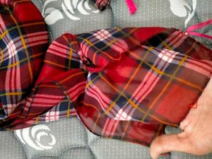 Red Plaid chequered vintage classic scarf