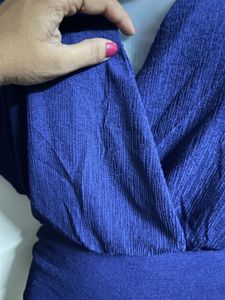 Stylish Blue Wrap Top