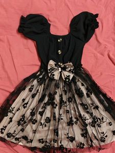 Black Floral Tulle Dress (4-5 years)