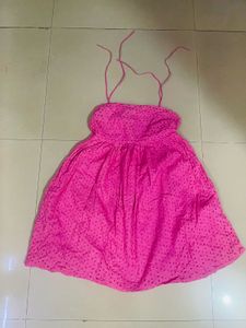 Pink mini dress