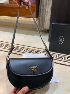 Prada Black Leather Shoulder Bag