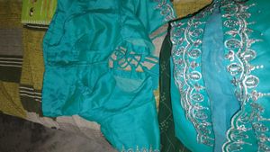 Beautiful Teal Party Wear Saree