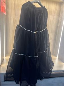 Elegant Black Tiered Skirt