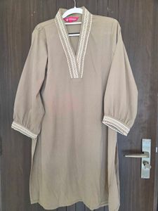 Elegant Taupe Co-ords set with Lace Detail L size