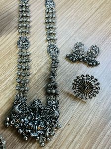 Antique Silver Oxidized Jewelry Set