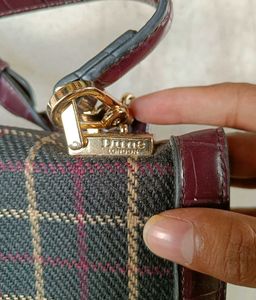 DUNE LONDON BAG Chic Plaid &amp; Croc Embossed Shoulde