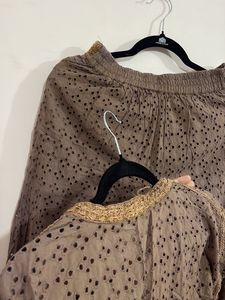 Brown stylish cord set