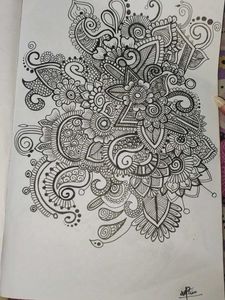 Intricate Mehndi Design Sketch