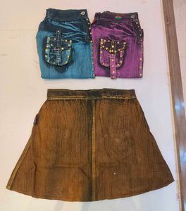 Vintage Y2K Acid Wash Denim Mini Skirt