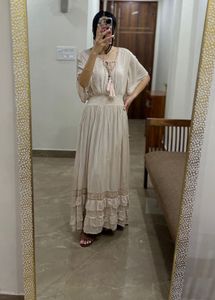 PALE PINK CURVY Bohemian Maxi Dress