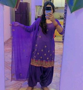 Elegant Purple Kurta Set with Dupatta