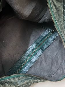 Rare Python Skin Leather Hobo Bag