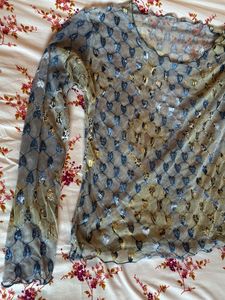 Sheer Floral Long Sleeve Top