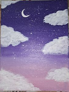 Starry Night Sky Canvas Painting