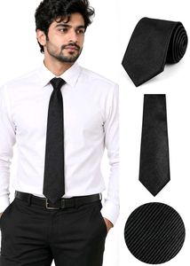 🔥 BUY 1, GET 1 FREE🔥Classic Black Striped Tie