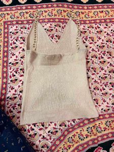 Ribbed Chain Strap Tank Top