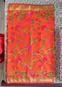 Orange Silk Saree