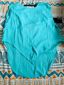 Elegant Blue Hi-Lo Top